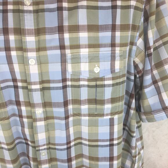 Claiborne Plaid Short-Sleeve Button-Up Shirt Men's Size LT (Large Tall) - Picture 15 of 16